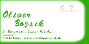 oliver bozsik business card